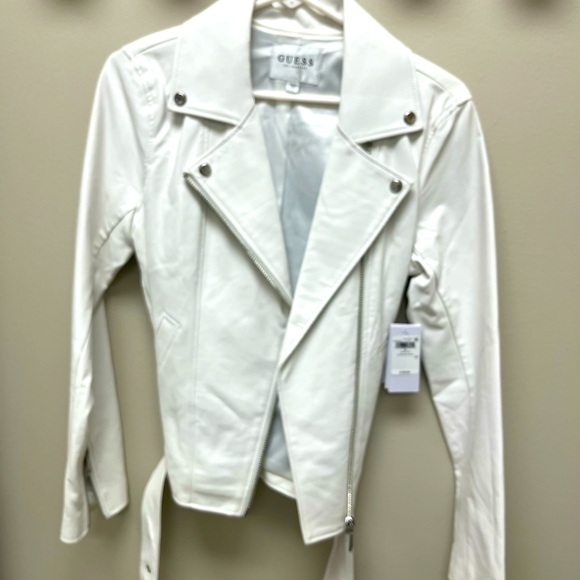 Guess Moto Jacket - Bright White - Picture 7 of 8